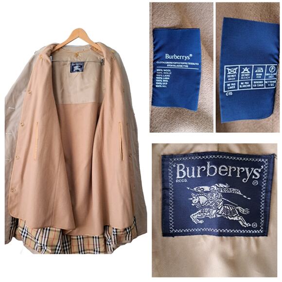 BURBERRY Vintage Men's Tan Trench Coat w/ Removable Wool Liner 40 Long *flaws - Picture 9 of 15